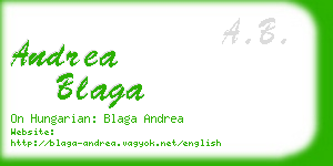 andrea blaga business card